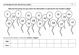 Year 1 Odd and Even worksheet | Teaching Resources