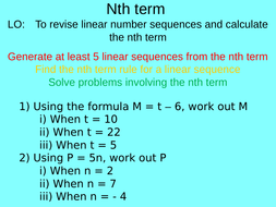 nth term problem solving questions