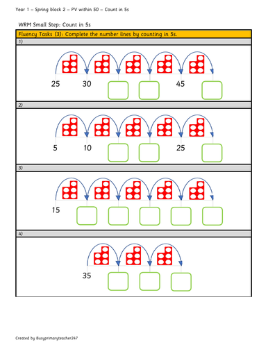 counting in 5s problem solving year 1