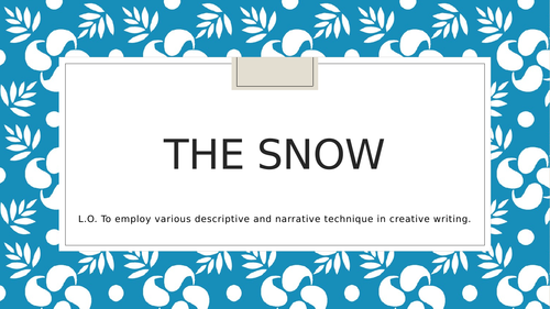 description of snow creative writing