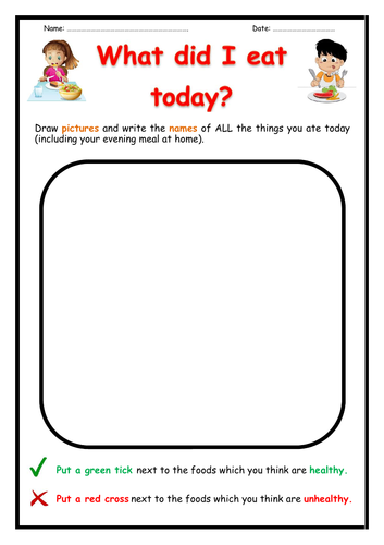 healthy or unhealthy foods 2 worksheets teaching resources