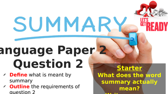 Language Paper 2 Question 2 (Summary) | Teaching Resources