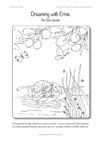 Colouring sheet - Dreams of Olive Garden | Teaching Resources