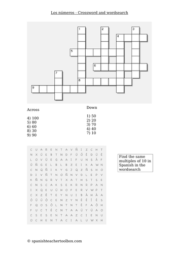 spanish numbers bundle 1 100 teaching resources