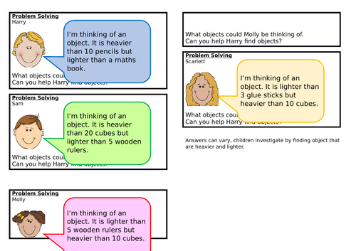 Introducing weight and mass, Spring Block 4, Year 1