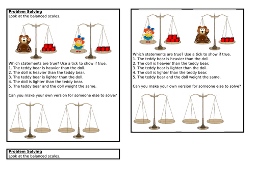 Comparing Mass, Spring Block 4, Year 1