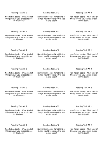 38 Reading Assessment Task Sticker Sheets for Y3 | Teaching Resources