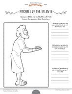 Parable of the Talents workbook FREEBIE | Teaching Resources