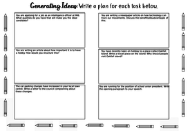 A3 Planning Sheet for Transactional Writing | Teaching Resources