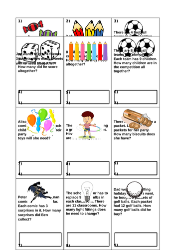  Multiplication Worded problems Year 3 Teaching Resources