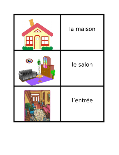 Maison (House in French) Card Games | Teaching Resources