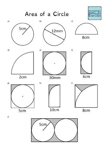 area of circles practice and problem solving d