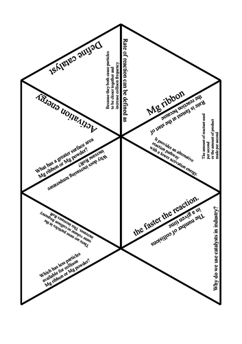 Rate of reaction revision tarsia AQA C8