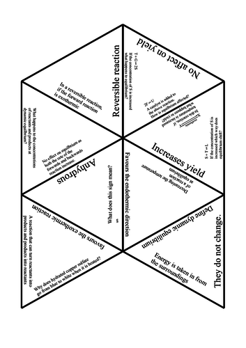 Equilbrium revision tarsia AQA C8