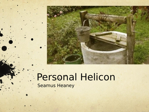 Personal Helicon by Seamus Heaney- Poetry Analysis (CCEA A Level)