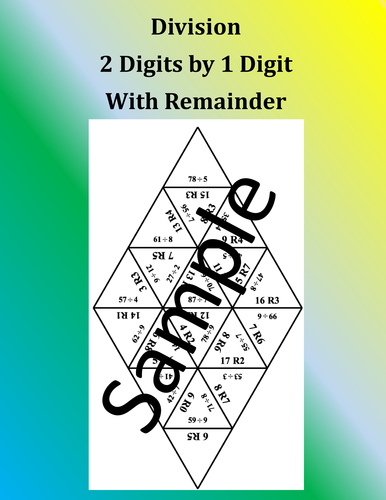 Division 2 Digits by 1 Digit with Remainder | Teaching Resources