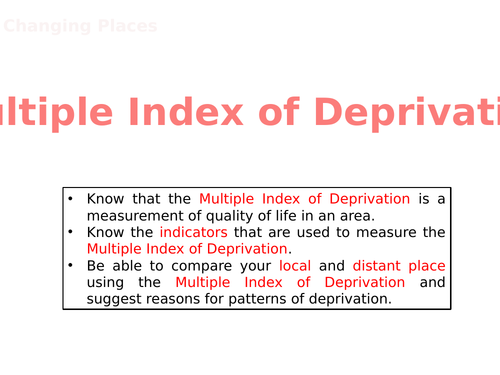 Multiple Deprivation Index