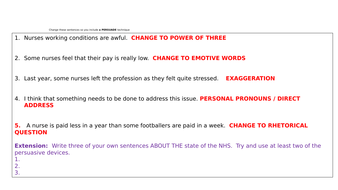 AQA GCSE Paper 2 Question 5 writing by mrushero - Teaching ...