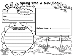Book Review Poster Spring Into A New Book Teaching Resources