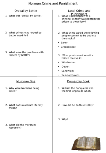 GCSE Crime and Punishment - Normans Lesson 1