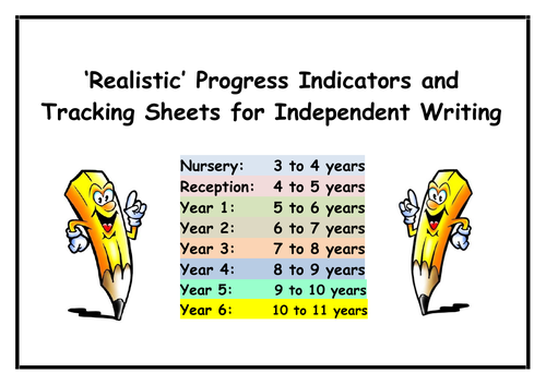 Writing 'Progress Indicators' and 'Tracking Sheets' (Nursery to Year 6)