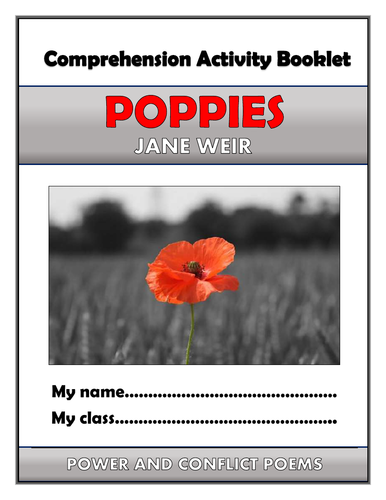 Poppies Comprehension Activities Booklet!