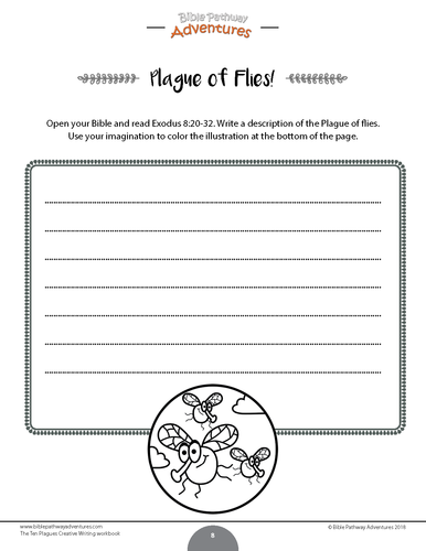 Ten Plagues: creative writing & coloring workbook | Teaching Resources