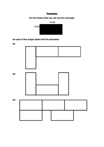 Perimeter and Area of Compound Shapes. | Teaching Resources