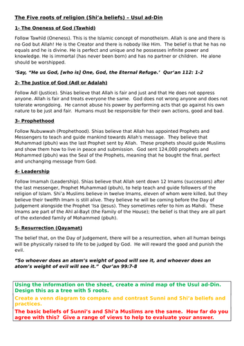 Eduqas Religious Studies 9-1 GCSE: Islam: Beliefs and Practices - The ...