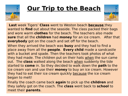 essay about beach trip
