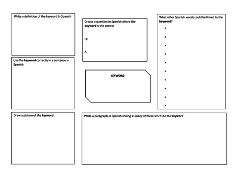 Connectigram with keywords | Teaching Resources