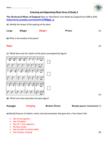 aqa-gcse-music-9-1-aos4-practice-questions-teaching-resources