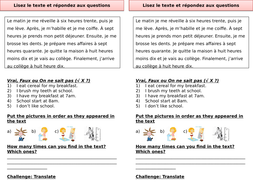 Morning Daily Routine French | Teaching Resources