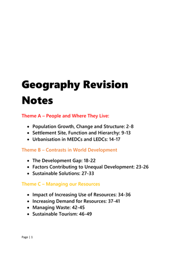 GCSE GEOGRAPHY | Teaching Resources