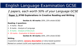 Aqa english language paper 1 model answers image