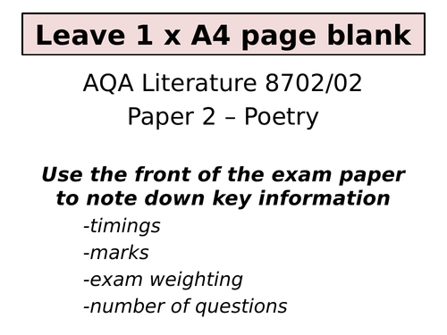 Poppies by Jane Weir - AQA Poetry Conflict Cluster