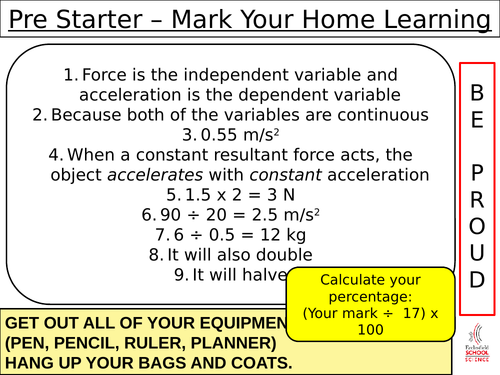 Forces and Braking Lesson