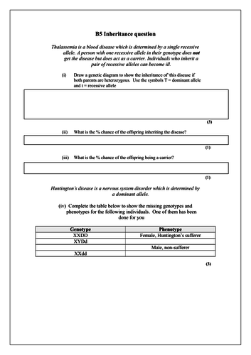 OCR GCSE Biology Module B5 REVISION | Teaching Resources