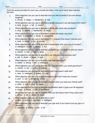 adjectives-multiple-choice-worksheet-teaching-resources