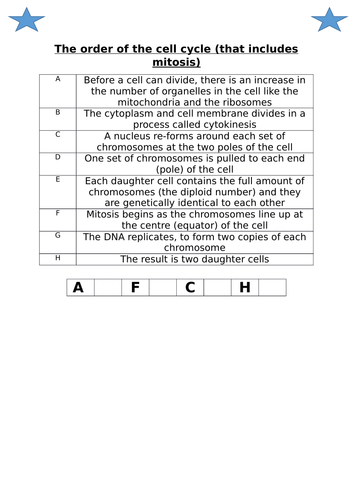 Aqa Gcse Combined Science B1 Revision Cell Biology Teaching Resources 4785