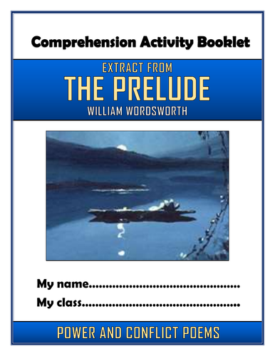 The Prelude (Extract) - William Wordsworth - Comprehension Activities Booklet!