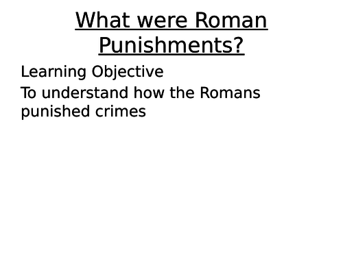 Ancient Rome punishments | Teaching Resources