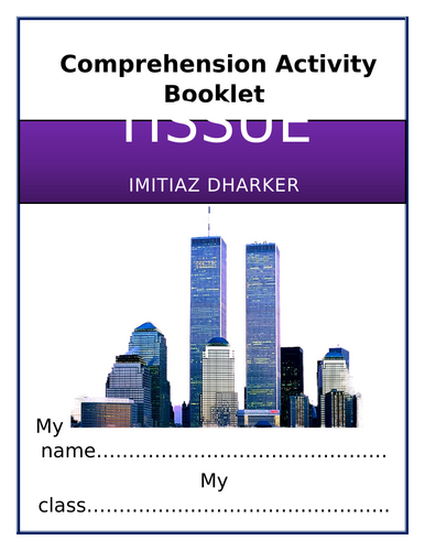 Tissue - Imitiaz Dharker - Comprehension Activities Booklet!