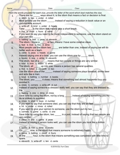 idioms-multiple-choice-worksheet-teaching-resources