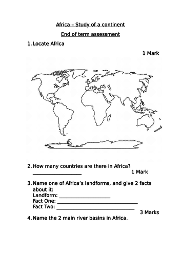 africa ks3 geography sen sow teaching resources