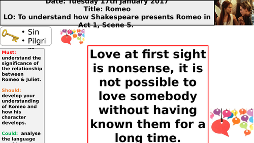 Romeo and Juliet Act 1 Scene 5 | Teaching Resources