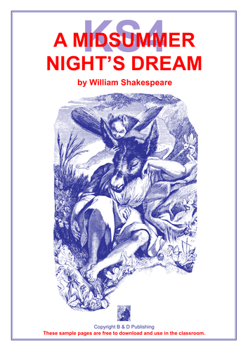 A Midsummer Night's Dream Scheme of Work Sample Pages | Teaching Resources