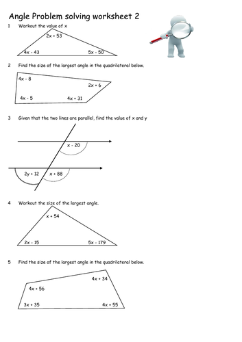 estimating angles problem solving
