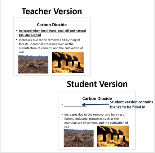 climate change interactive homework