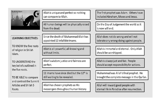 5 ROOTS OF RELIGION - Shi'ah Islam - AQA | Teaching Resources